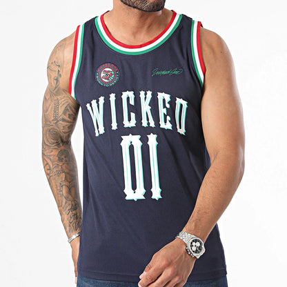Wicked1 – Tanktop „Guerrero“ in Marineblau