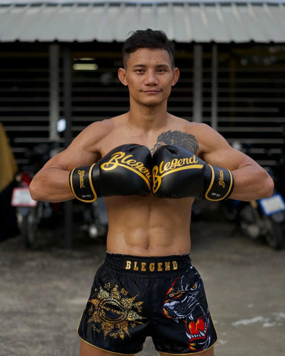Blegend – Schwarze Tiger-Shorts