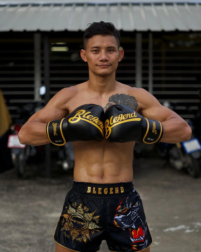 Blegend – Schwarze Tiger-Shorts