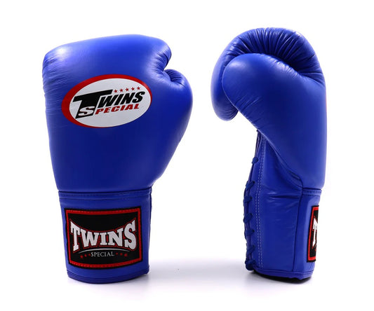 Twins Spezial-Boxhandschuhe BGLL1 Blau zum Schnüren