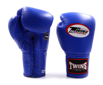 Twins Spezial-Boxhandschuhe BGLL1 Blau zum Schnüren