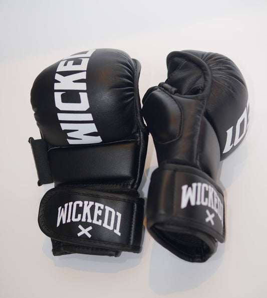 Wicked1 MMA Handschuhe (PU) Schwarz/Weiß