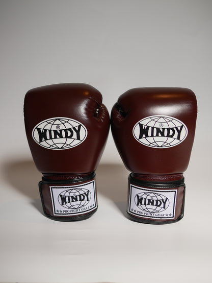 Windy Boxing Gloves Velcro Red Maroon