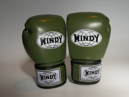 Windy Boxhandschuhe Klettverschluss Oliv