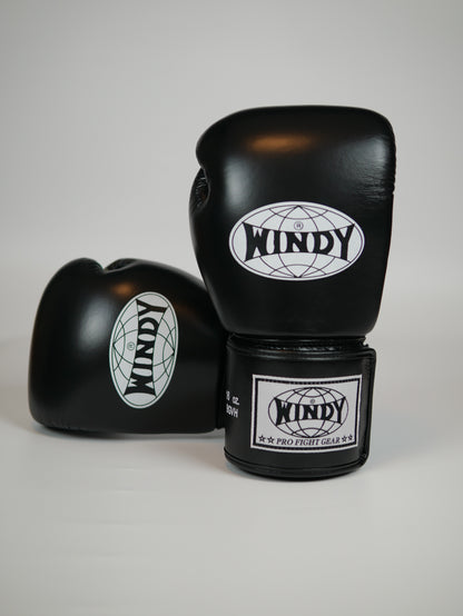 Windy Boxhandschuhe Klettverschluss Schwarz