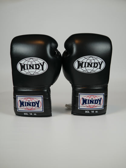 Windy Boxing Gloves Lace up Black