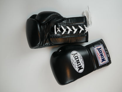 Windy Boxing Gloves Lace up Black