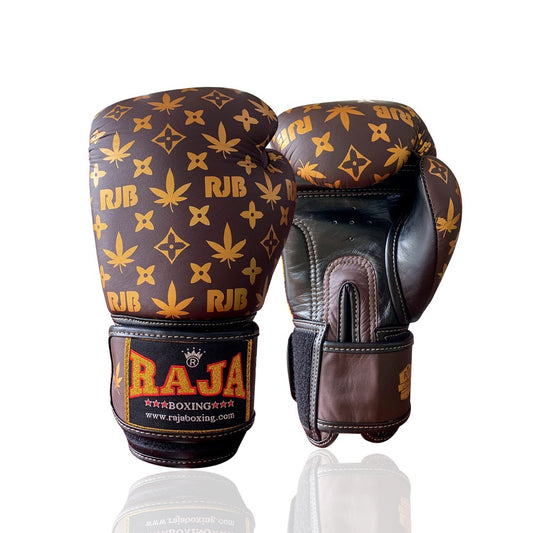 Raja Boxing Gloves Brown Weed (Leather)