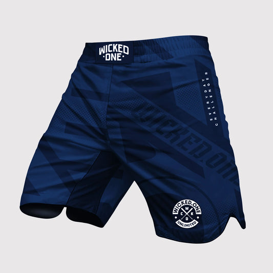 Wicked1 MMA SHORTS EAGER OUTSIDERZ MARINEBLAU