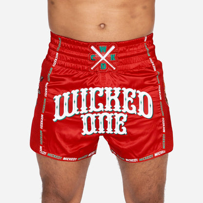 Wicked1 MUAY THAI SHORT BANDIDO ROUGE
