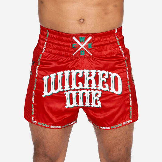 Wicked1 MUAY THAI SHORT BANDIDO ROUGE