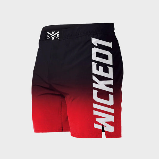 Wicked1 MMA SHORTS GHOST SCHWARZ/ ROT