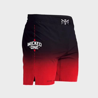 Wicked1 MMA SHORTS GHOST SCHWARZ/ ROT