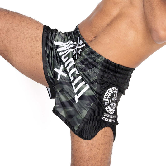 Short de Muay Thai Wicked1 FURY NOIR/KAKI