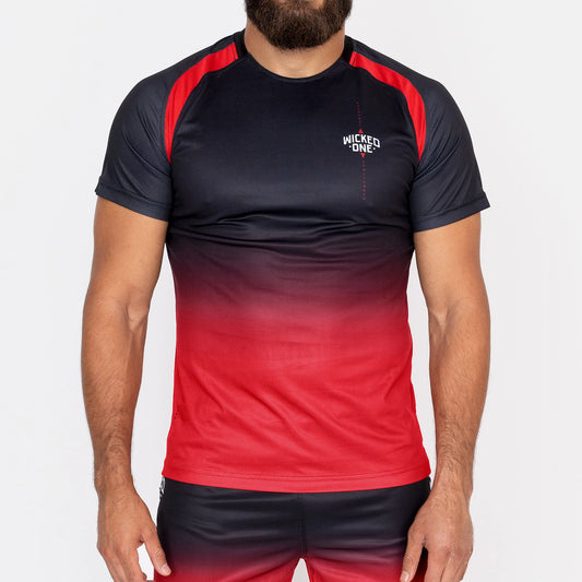 Wicked1 TRAININGSSHIRTS GHOST SCHWARZ/ ROT